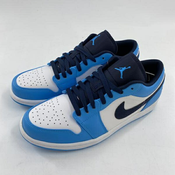 【中古】NIKE AIR JORDAN 1 Low University Blue スニーカー 27糎 553558-144 青碧 白いこと 米国海軍 ナイキ[10]