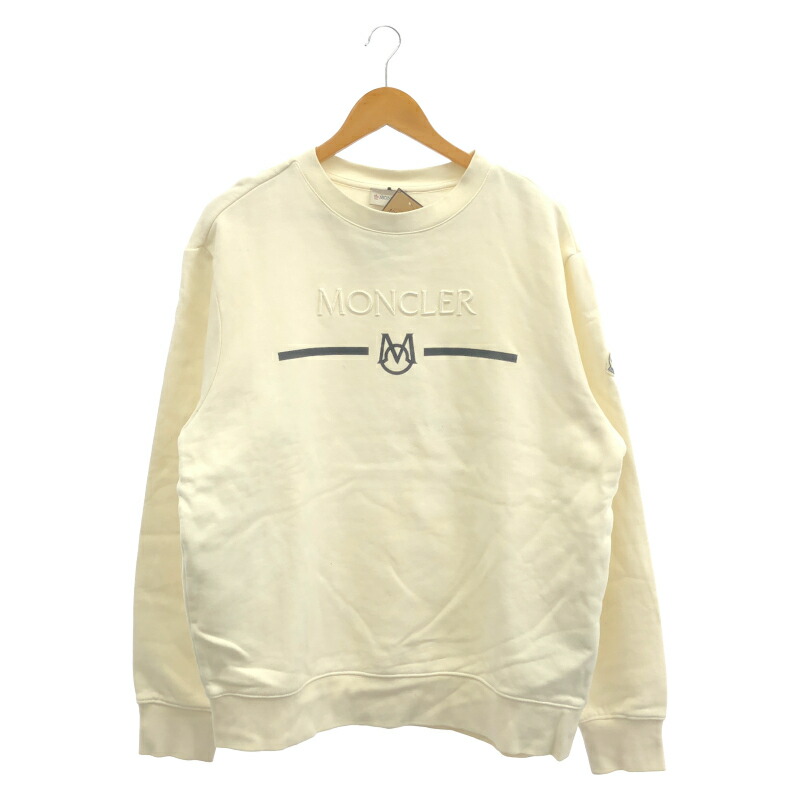 【中古】MONCLER FELPA GIROCOLLO 汗水 XL 白いこと モンク線路[10]