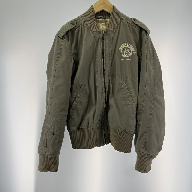 【中古】DIESEL ボンバージャケット 大きさM カーキ[19]