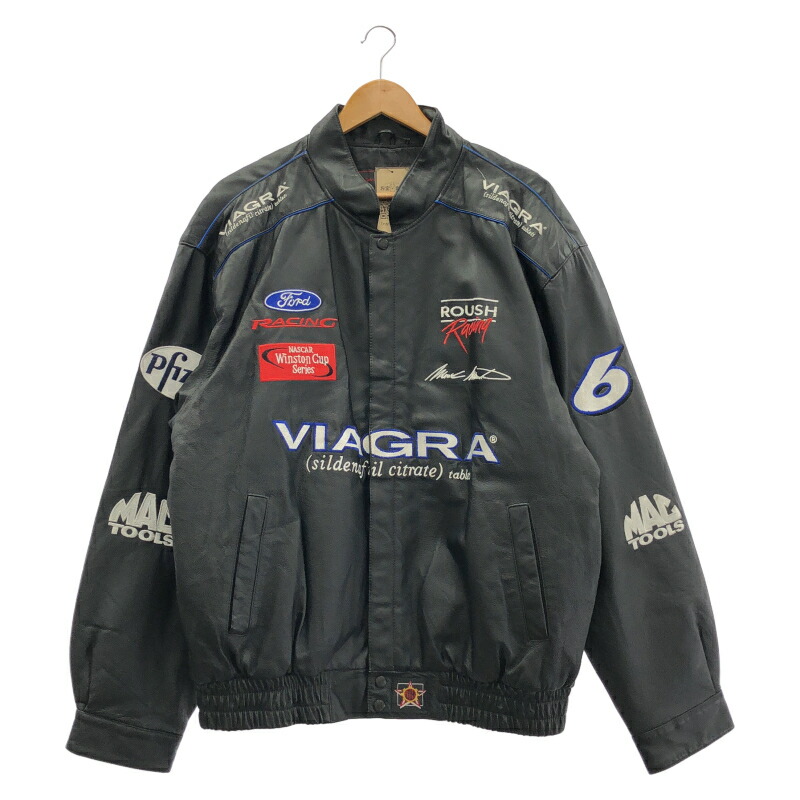 【中古】90s JH Design レーシングジャケット 大きさXL 黒いこと ジェーエイチデザイン[19]