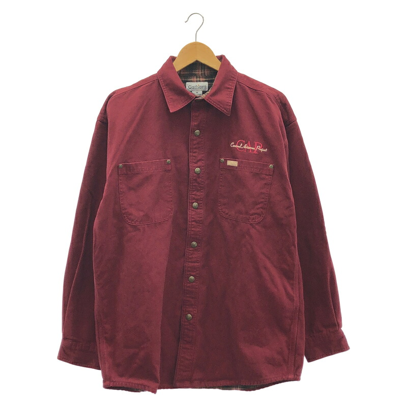 【中古】OLD Carhartt ダックシャツ M パープル[79]