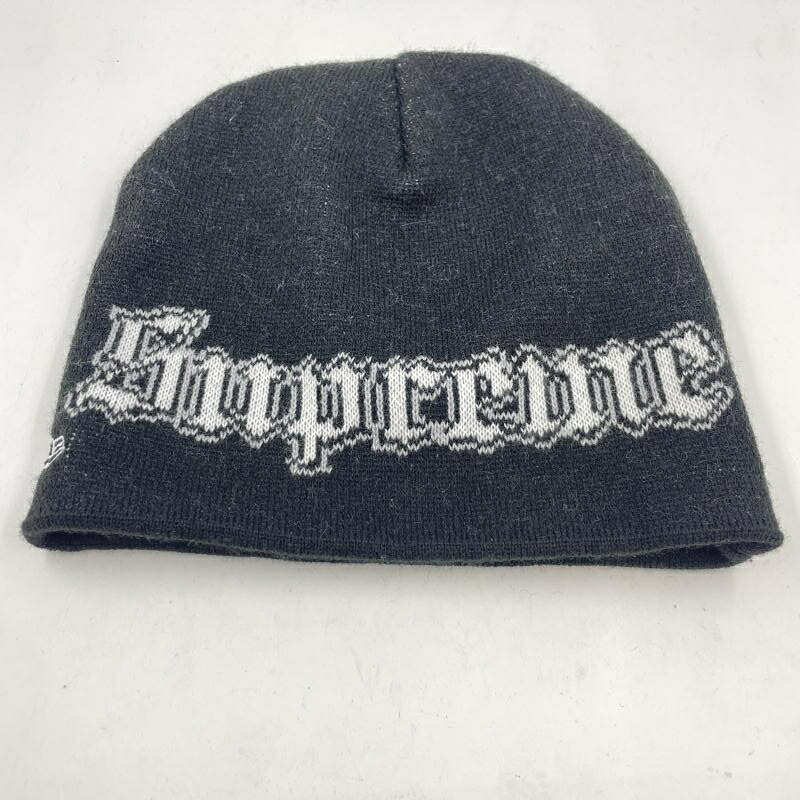 【中古】シュプリーム×ニュー内鰓 SUPREME×Newera CHICAGO WHITE SOX Beanie 黒いこと シュプリーム×ニュー内鰓[24]