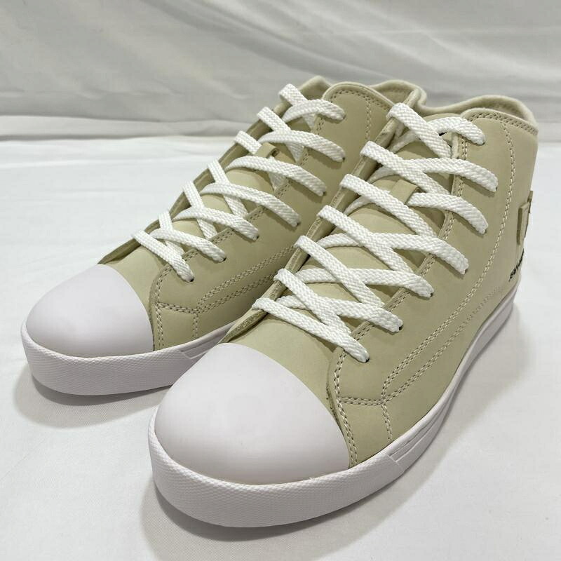 【中古】Sangacio×BASQUIAT ミッドカットスニーカー 24.5糎 ベージュ[19]