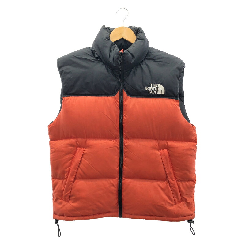 【中古】THE NORTH FACE Nuptse Vest M NF004AM オレンジ色 ザ 北の方人間の顔[10]