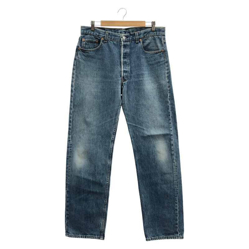 【中古】90s LEVI\u0027S 501-0115 大いさW36L32 インディゴ 裏名取り草520 USA製 リーヴァイズジーンズ[19]