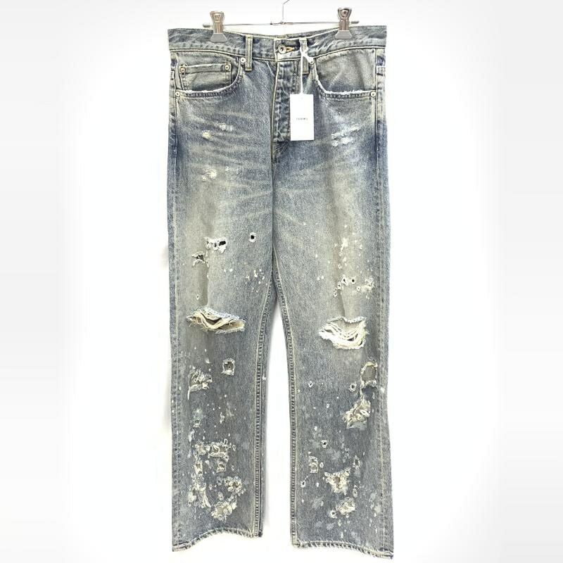 【中古】DAIRIKU 25ss Damage Straight Denim Pants 大きさ29 インディゴ 25SS RG-DNM6 ダイリク[92]