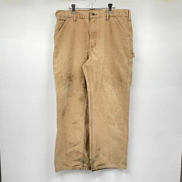 【中古】00s Carhartt 家鴨地ペインターパンツ 36×30 赤銅色 鉄道車両ハート形[17]