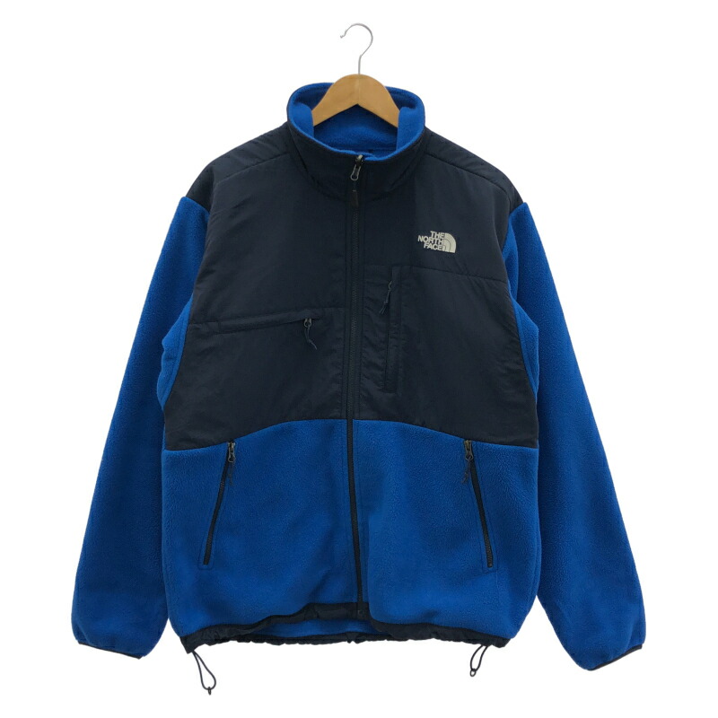 【中古】THE NORTH FACE ﾃﾞﾅﾘｼﾞｬｹｯﾄ ｸﾘｱﾚｲｸﾌﾞﾙｰ×ｱｰﾊﾞﾝﾈｲﾋﾞｰ ﾌﾘｰｽ XL[79]