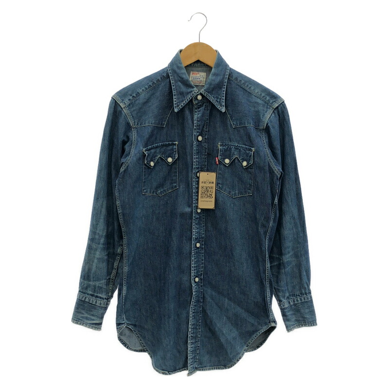 【中古】50s LEVI\u0027S ウェスタンシャツ 遊撃手唐人笛 SizeS[79]