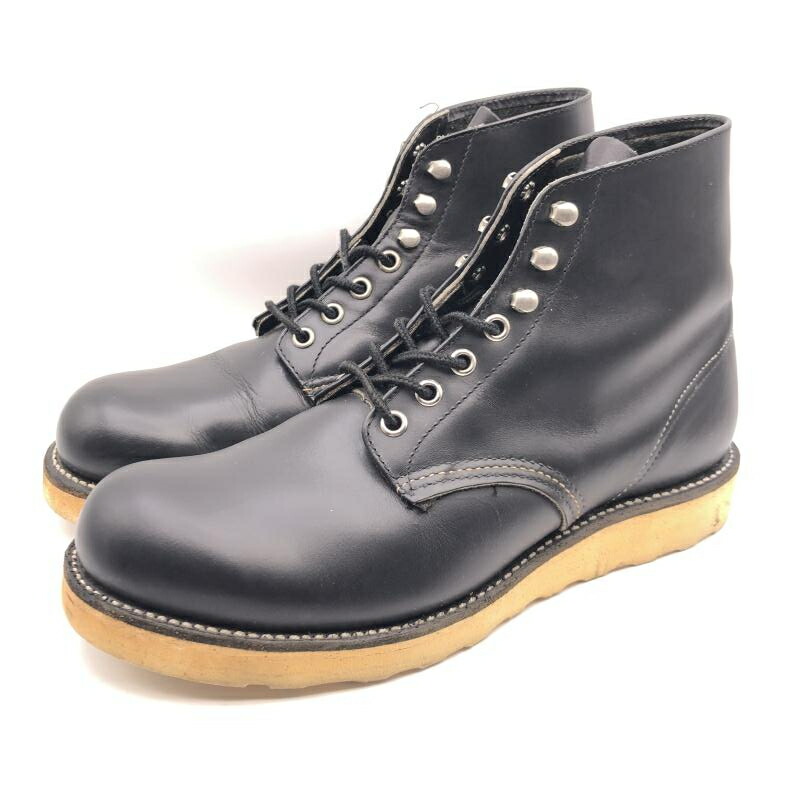 【中古】RED WING 8165 アイリッシュセッター 大きさ8 1/2 黒いこと 00年製 レッドウィング[17]