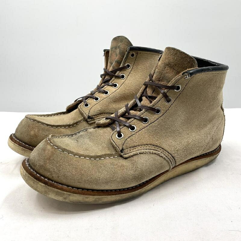 【中古】RED WING 12年製 アイリッシュセッター スエードクロスブーツ 27糎 8173 ベージュ レッドウィング[17]