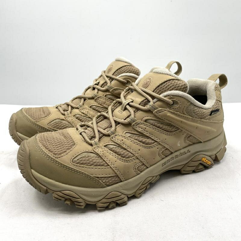 【中古】MERRELL MOAB 3 SYNTHETIC GORE-TEX Vibram 27糎 J500433 ベージュ スニーカー メレル ゴアテックス[17]