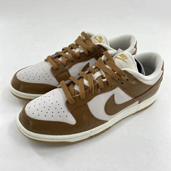 【中古】NIKE Women\u0027s Dunk Low LX Brown Ostrich スニーカー 28糎 FJ2260-001 白いこと 赤銅色 ナイキ[10]