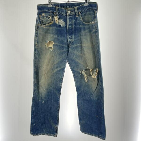 【中古】LEVI\u0027S 90s 501XX ジーンズズボン下 大いさW34 501-0004 ビッグE 裏目じるし555 バレンシア製 傷・汚れあり[91]