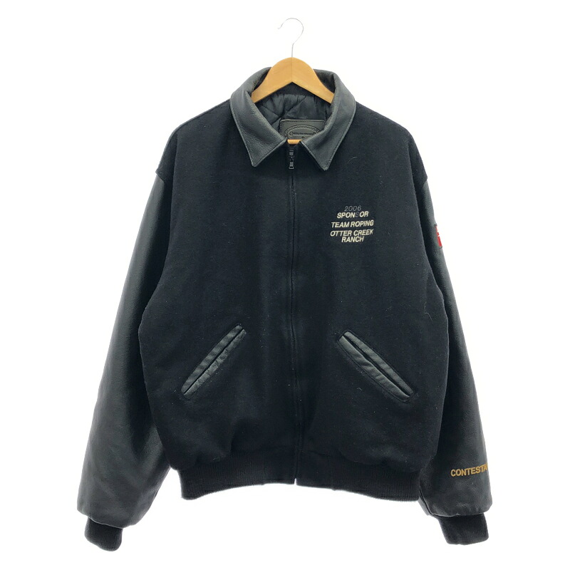 【中古】CARROLL ORIGINAL WEAR スタジャン 黒いこと 大きさXL[66]