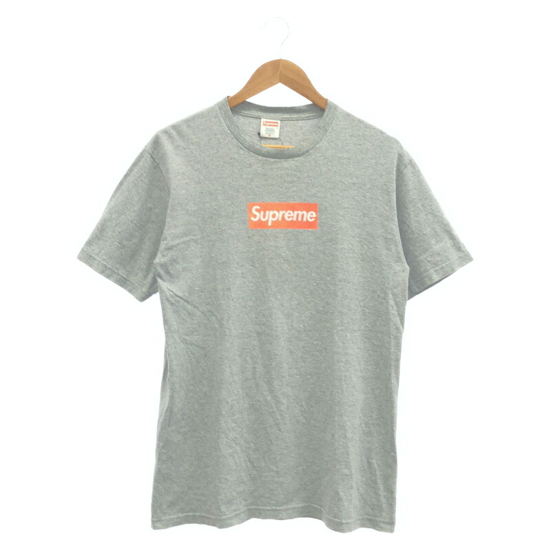 【中古】Supreme すべり出し Box Logo Tee Glay M[79]