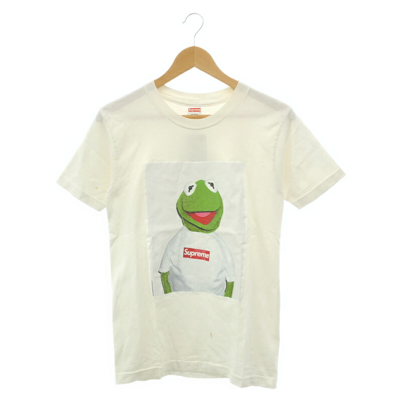 【中古】Supreme 08SS Kermit The Frog Tee White S[79]
