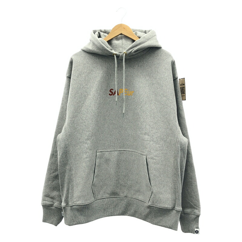 【中古】SAPEur 極点マン パーカー 大きさXL サプール 薄墨色/赤銅色/駱駝[19]
