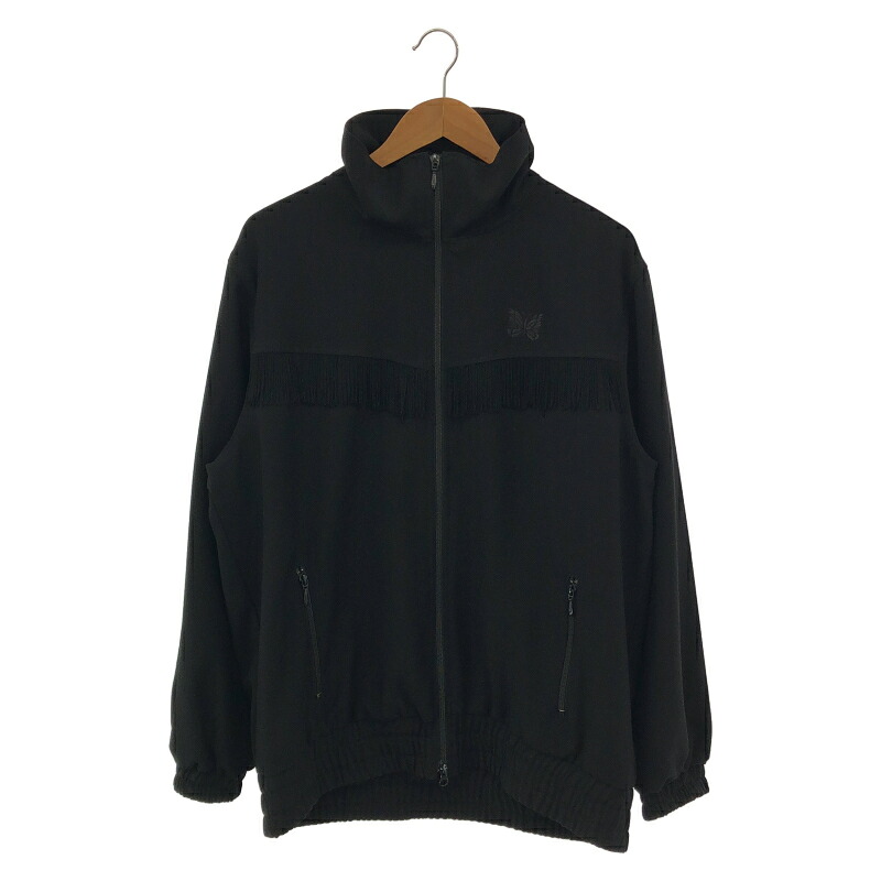 【中古】NEEDLES FRINGE TRACK JACKET 大きさL 黒いこと OT198 ニードルス[19]