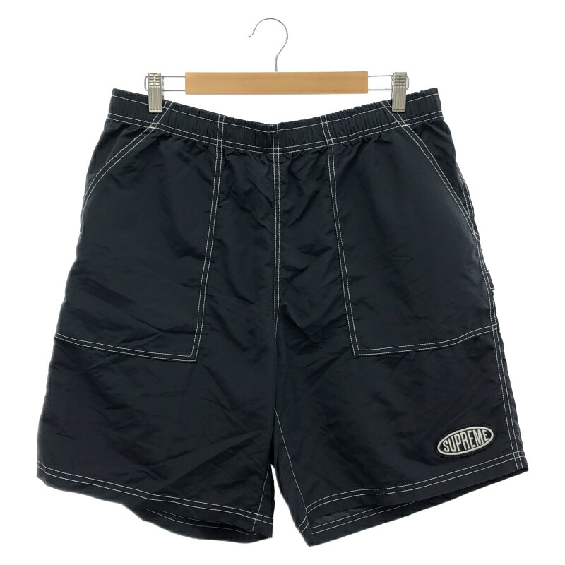 【中古】Supreme Nylon Painter Short L大いさ 黒[66]