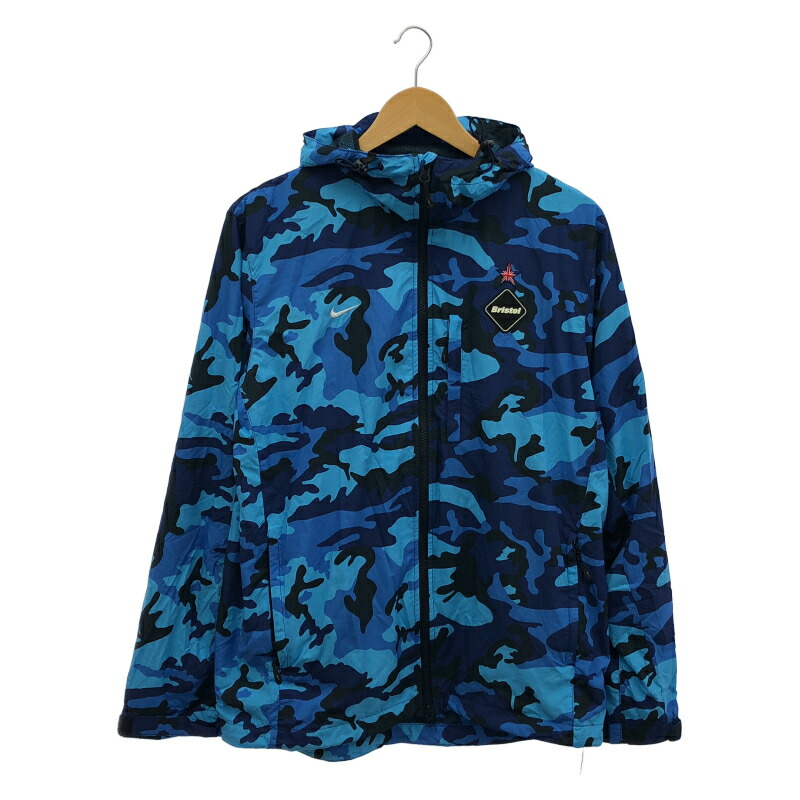 【中古】NIKE x FCRB Bristol 家鴨柄ナイロン上衣 L 青色 503124-400[66]