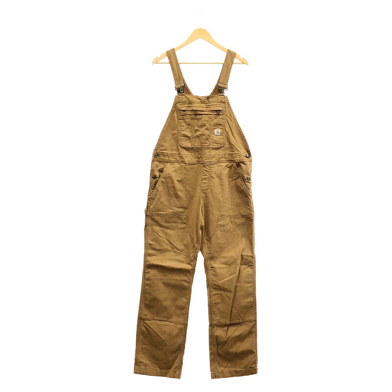 【中古】Carhartt CANVAS BIB OVERALL 大きさS 赤銅色 OR2438-W[66]