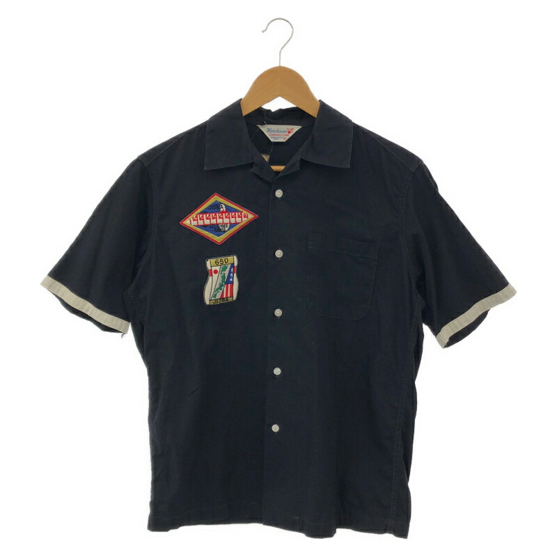 【中古】御召しもの棲み家 WAREHOUSE 原油生産ティーシャツ 黒いこと 大いさ M 御召しもの棲み家[24]