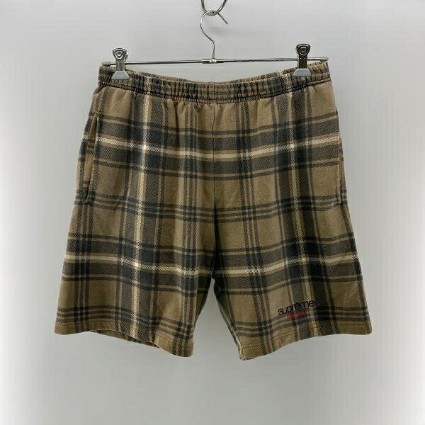 【中古】Supreme 21ss Plaid Short 赤銅色 大きさS シュプリーム[24]