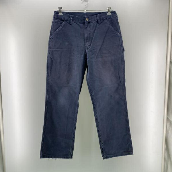 【中古】Carhartt B11 ダックカーペンターパンツ 十二時 34×32 鉄道車両ハート型[24]