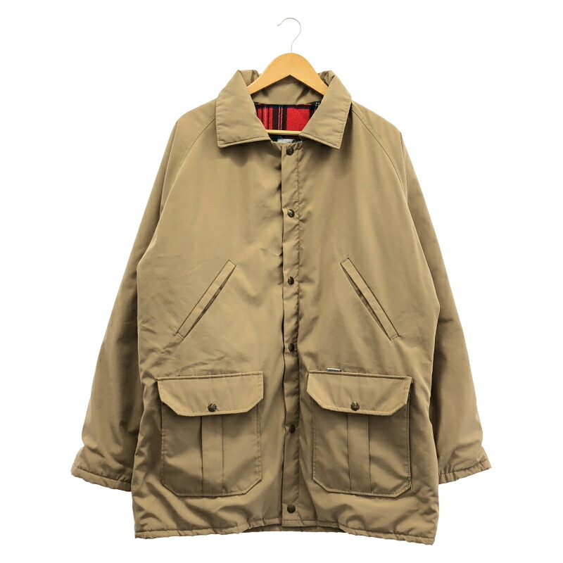 【中古】Carhartt100周年 活動の領域上衣 ベージュ 大きさL CT991 鉄道車両ハート型[66]