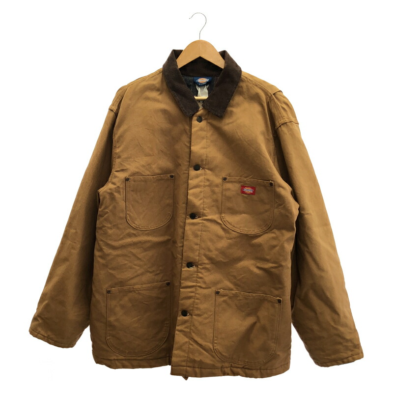 【中古】年寄りのDickies ダックジャケット 大きさXL 赤銅色 ディッキーズ[91]