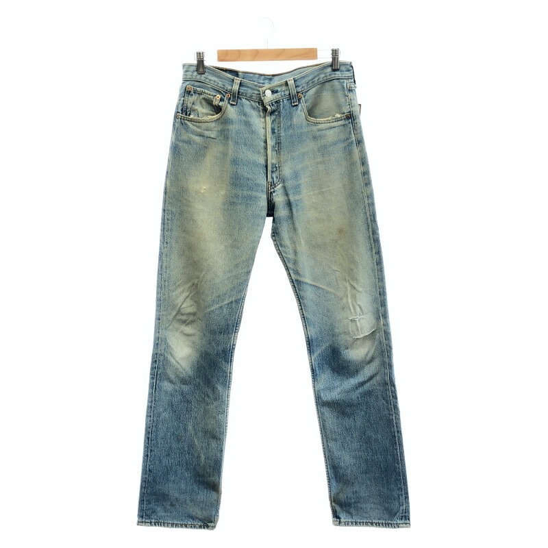 【中古】90s LEVI\u0027S 501 W33 L34 ともし火青碧 USA製 リーヴァイズジーンズ[92]