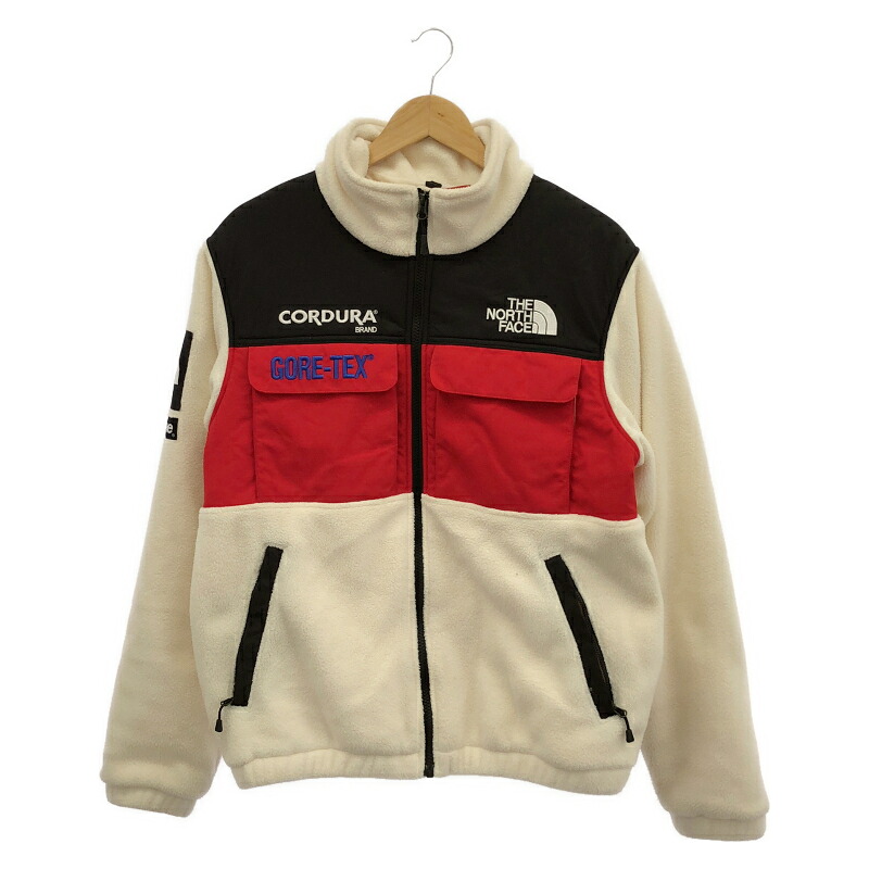 【中古】Supreme×THE NORTH FACE 18AW EXPEDITION FLEECE JACKET 象牙色 大きさM シュプリーム ザノースフェイス[17]