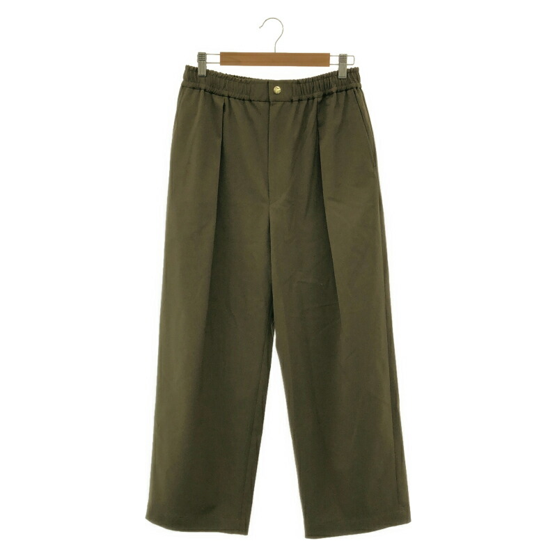 【中古】CULLNI STUDIOUS別注 Wool Wide Pants 大きさ1 CU-053-ST カーキ クルニ ステュディオス[17]