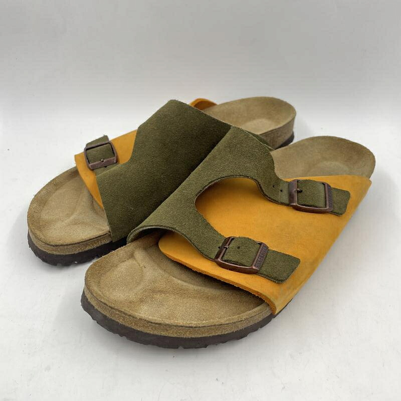 【中古】BIRKENSTOCK ZURICH モカ×オレンジ色 サンダル 大いさ28 ビルケンシュトック[24]