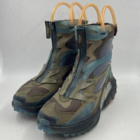 【中古】UNDERCOVER×NIKE REACT BOOT Khaki 26.5糎 CJ6971-200 ※揚水機欠品 アンダー取りまかなう ナイキ[24]