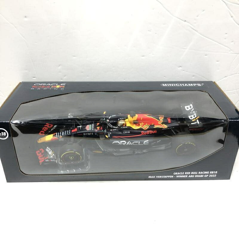【中古】ミニチャンプス 1/ 18 神託 赤いこと ブル 一ころ RB18 マックス・フェルスタッペン アブダビGP 2022[69]
