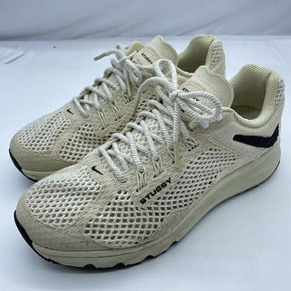 【中古】STUSSY×NIKE AIR MAX 2013 Fosssil 大きさ27.5糎 DM6447-200 白いこと ナイキ ステューシー[19]
