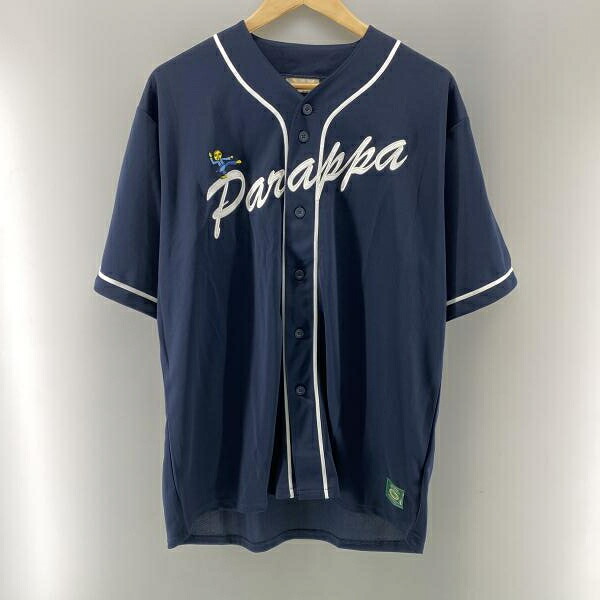 【中古】WIND AND SEA \"PARAPPA\"" BASEBALL SHIRT 米国海軍 大きさL WDS-O-PTR-26-Q3-SH-01 ウィンダンシー[24]"