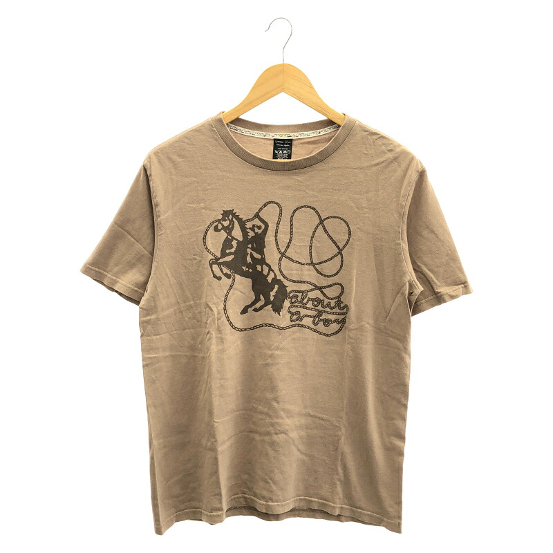 【中古】NUMBER(N)INE 07SS About a Boy Tee 大きさ3 赤銅色[17]