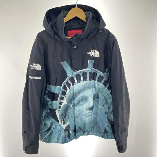 【中古】Supreme×THE NORTH FACE 19AW Statue Of Liberty Mountain Jacket 大きさM 黒 NP61902I 汚れた状態あり[91]