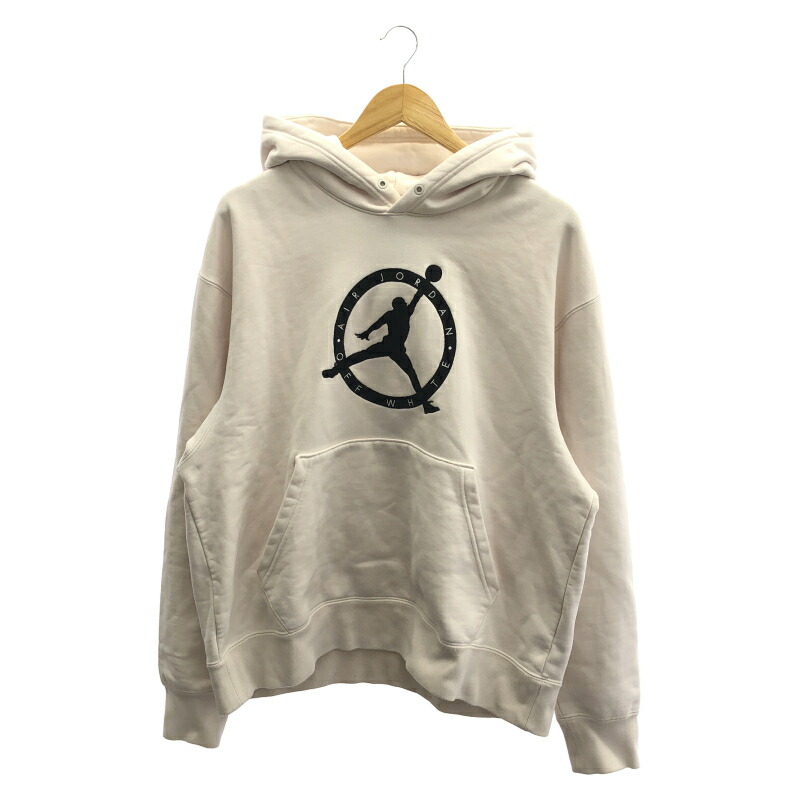 【中古】JORDAN×OFF WHITE AS M J OW HOODIE 白いこと XXL ジョーダン 象牙色[17]