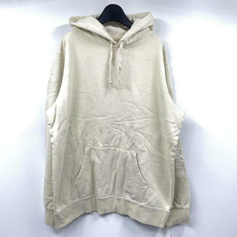 【中古】Supreme Overdyed Hooded Sweatshirt 大きさL ベージュ 引き舟付き添い人 シュプリーム [17]