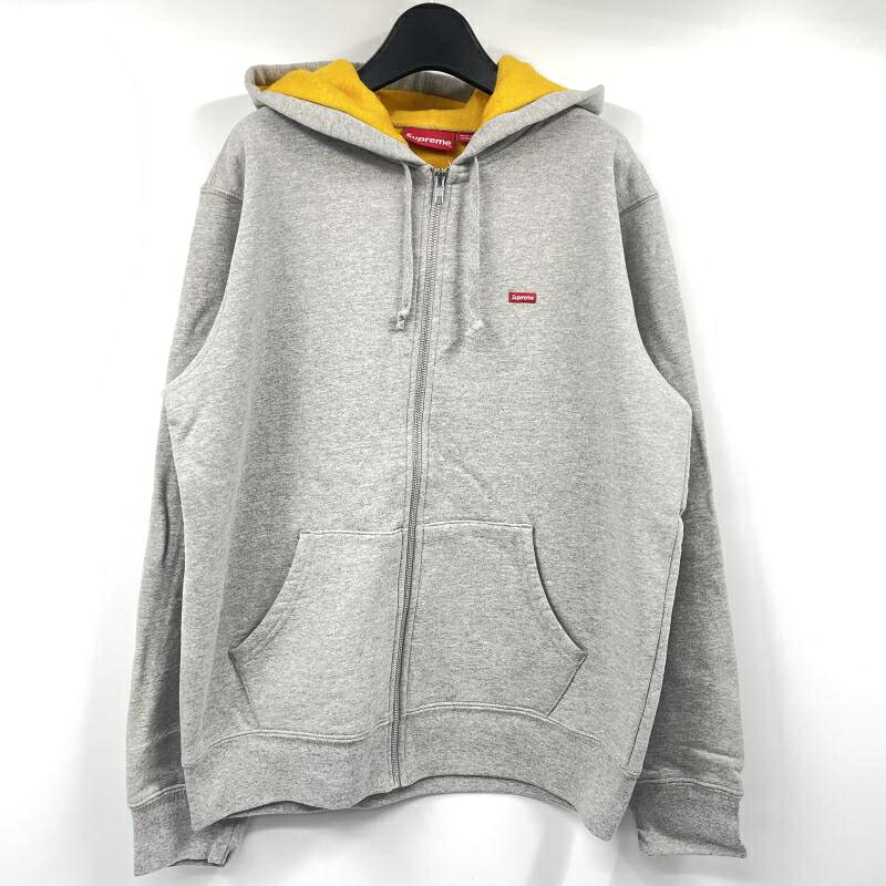 【中古】Supreme 18SS Contrast Zip Up Hooded Sweatshirt 大きさM 薄墨色 シュプリーム[17]