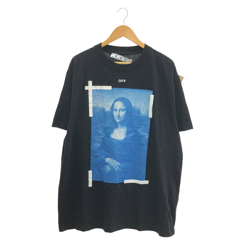 【中古】OFFWHITE BULE MONALISA S/S OVER TEE OMAA038R21JER001 大きさS 象牙色[19]