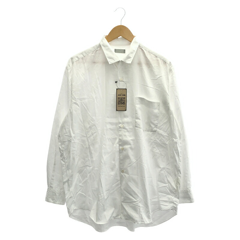 【中古】COMME des GARCONS 田中オム 折り返しプルオーバー WHITE 大きさ曖昧模糊たる コムデ給仕[19]