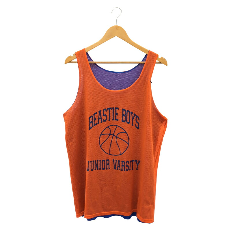 【中古】90s beastie boys リバーシブルタンクトップ オレンジ色×青[79]