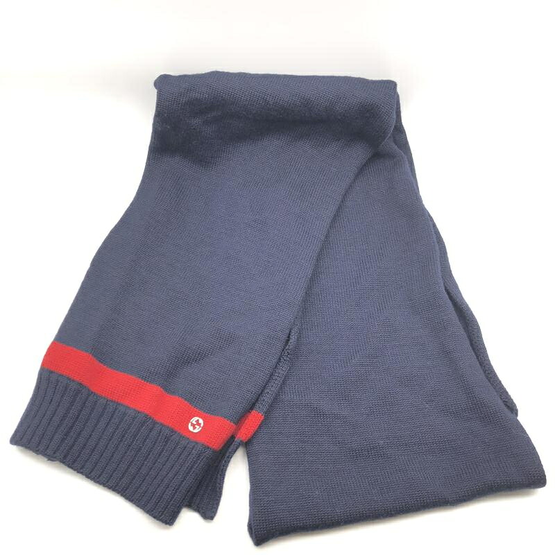 【中古】GUCCI インターロッキングG えり巻き 米国海軍 赤いこと グッチ[17]