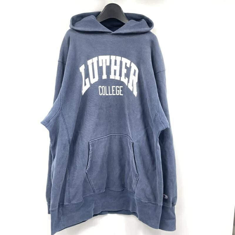 【中古】90s Champion LUTHER リバースウィーブ スウェットパーカー 米国海軍 大きさXXL はやりっ児[17]