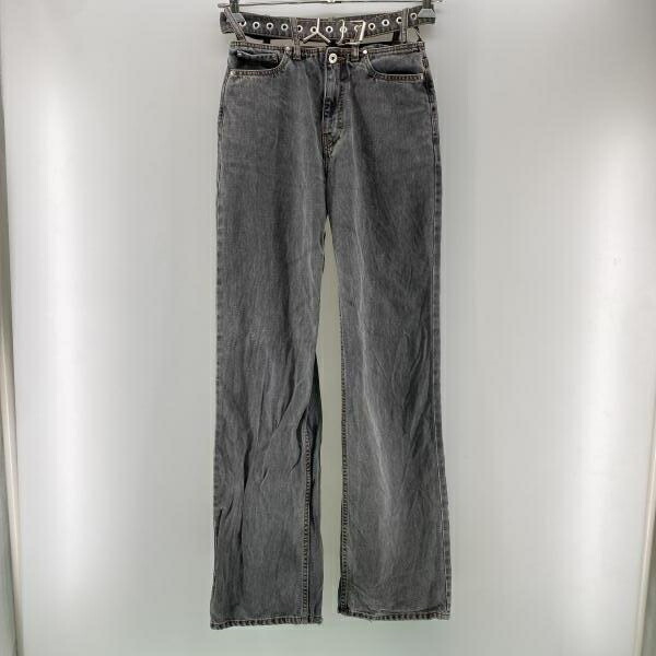 【中古】Y/PROJECT 23AW EVERGREEN Y BELT JEANS  黒いこと 24 ※裾、裂け目 ワイ事業計画[24]
